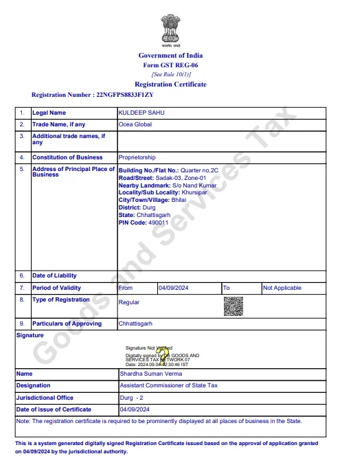 FSSAI Certificate